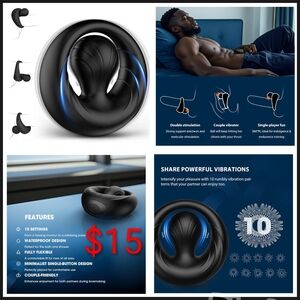 Black and Blue Vibrating Massager